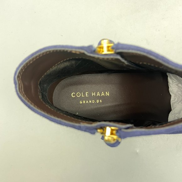 Cole Haan Saylor Grand Bootie II Women’s 6.5 M Blue Suede Ankle Boots Zipper NEW - Picture 10 of 13